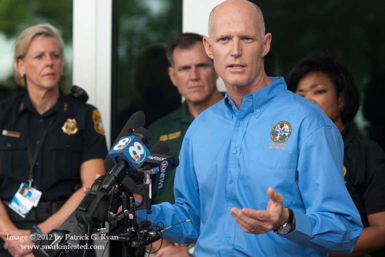 Florida Governor Rick Scott holds a noon press conference on Hurricane Isaac